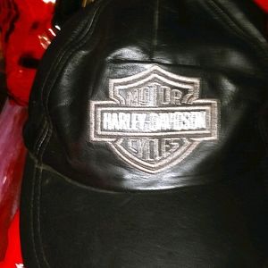 Vinatage (New) Silver Bars and Logo HD Leather Hat